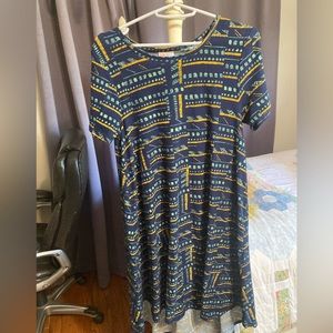 LulaRoe colorblock midi dress